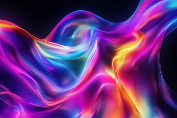 Fototapeta premium Vibrant and Colorful Abstract Flowing Shapes