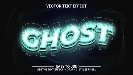 3d ghost editable text effect
