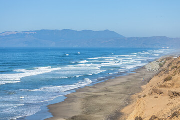 Nature along the route 101 at the Californian Coast from Los Angeles to San Francisco