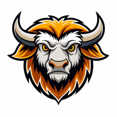 Yak head logotype vector illustration