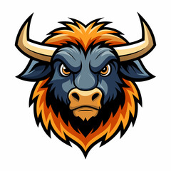 Yak head logotype vector illustration