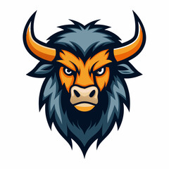 Yak head logotype vector illustration