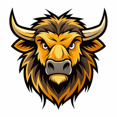 Yak head logotype vector illustration