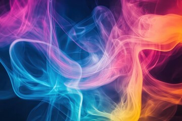 Stunning Abstract Colorful Smoke Art Background