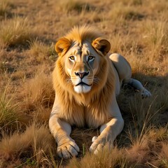 Obraz premium El despertar del león africano