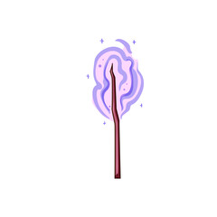 charm magic stick cartoon. mystic power, wizardry alchemy, incantation conjure charm magic stick sign. isolated symbol vector illustration