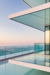 Panoramic views with Floating glass terrace.