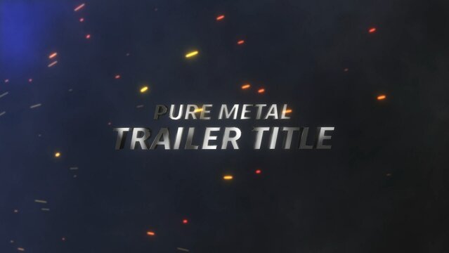 Bold Action Trailer Metallic Text With Embers Movie Intro