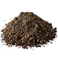 pile of soil isolated on white background