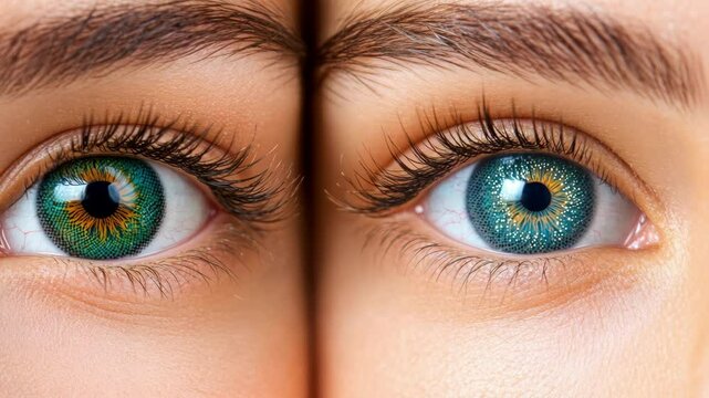 Close-up of different eye colors showcasing diversity and human connection