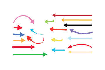 Colorful arrow and circle vector illustration graphic elements isolated 