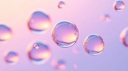 Naklejka premium Colorful soap bubbles floating in the air