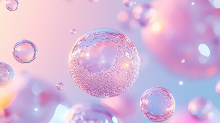 Naklejka premium Magical Iridescent Bubbles