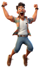Naklejka premium PNG Cartoon face happiness shouting.