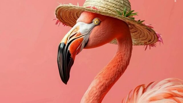 pink flamingo bird