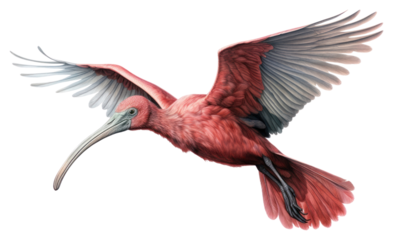 PNG Ibis spreading wings animal flying bird.
