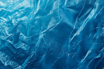 blue Transparent Plastic Film Wrap Texture: Perfect Background for Modern Packaging and Product Design