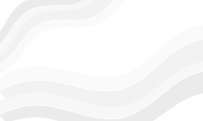 White and grey waves background vector.