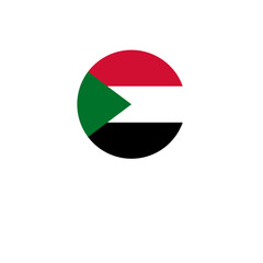 Naklejka premium Sudan flag location icon