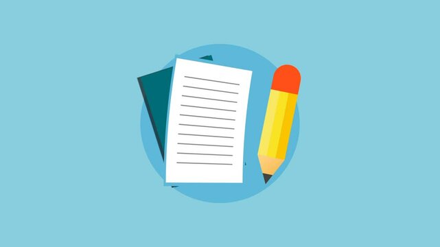 illustration of a book with pen