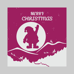 Christmas Tree Minimal Banner, Merry Christmas minimalism card, postcard, social media post template, banner, brochure