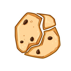 baking oatmeal cookies cartoon. ingredients healthy, classic dessert, snack sweet baking oatmeal cookies sign. isolated symbol vector illustration