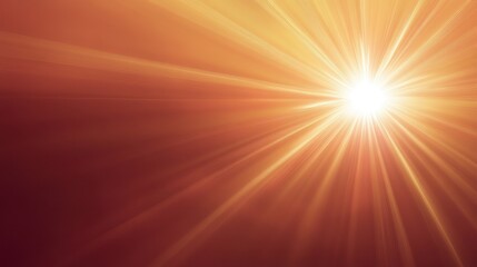 Radiant Sunset Burst of Warm, Fiery Light