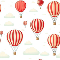 Naklejka premium PNG Balloon aircraft vehicle pattern.