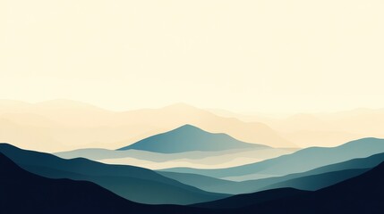 Serene Mountain Landscape at Dusk