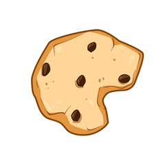 snack oatmeal cookies cartoon. sweet crunchy, soft flavor, texture oats snack oatmeal cookies sign. isolated symbol vector illustration