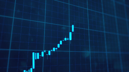 bullish market featuring glow green trading candles and up arrows, vibrant glowing green background, financial growth and market prosperity. 4K, Template, Empty, 3D illustration of a 