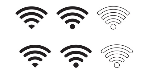 Wifi Icon with line art