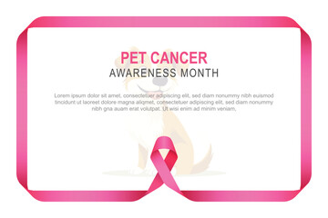 Obraz premium Pet Cancer Awareness Month background.