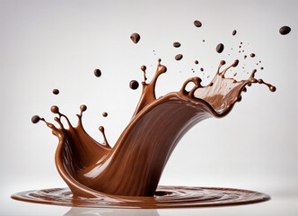 Processed collage of melted liquid chocolate texture. Background for banner, backdrop or texture...