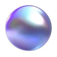 Obraz premium silver purple sphere ball holographic Iridescent 3d render icon isolated on transparent background cutout