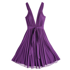 Trendy halter neck dress with a flowing skirt and flattering neckline, ideal for both casual and dressy settings. isolated on transparency background
