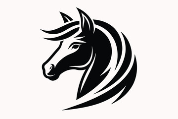 a minimalist Horse logo vector A.eps