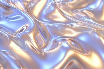 Obraz premium Shimmering Blue and Gold Liquid