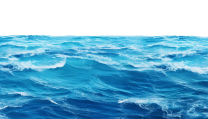 sea water isolated on transparent background cutout