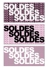 Obraz premium SOLDES, Pack Graphique Vecteur pour Publicités Soldes - Promotions et Réductions 