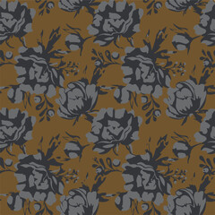 botanical floral vector seamless pattern with roses herbs and leaves big set background with flowers