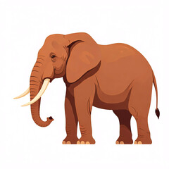 Fototapeta premium african elephant cartoon illustration on white background