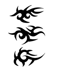 Black and white Tribal tattoo design vector