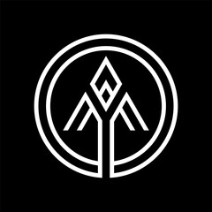 Letter AY line creative monogram logo