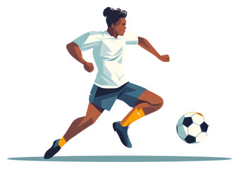 Fototapeta premium PNG Football kicking sports player.