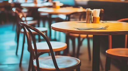 Charming and Cozy Vintage Home Caf with Antique Furniture Wooden Floors and Warm Lighting in a Relaxing Atmosphere