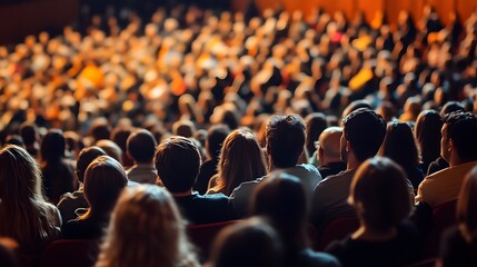 Large Crowd Audience at Event  Concert  Theatre  Show  Back of Heads