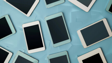 set of tablet computers