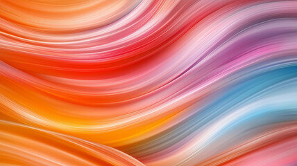 Obraz premium Vibrant abstract waves in warm colors create dynamic visual flow