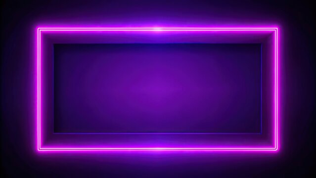 Bright neon purple frame on dark background